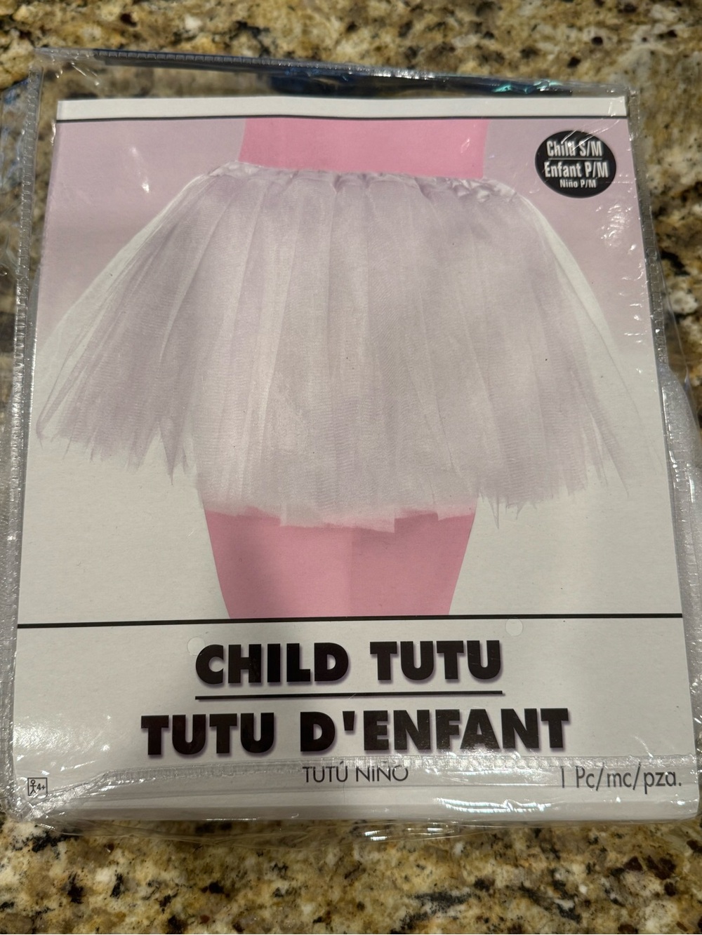 Girls White Tutu Costume Skirt Child S/M Up to Size 10